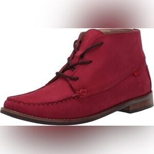 Red Lace-Up Ankle Boots by Marc Joseph Size 1.5